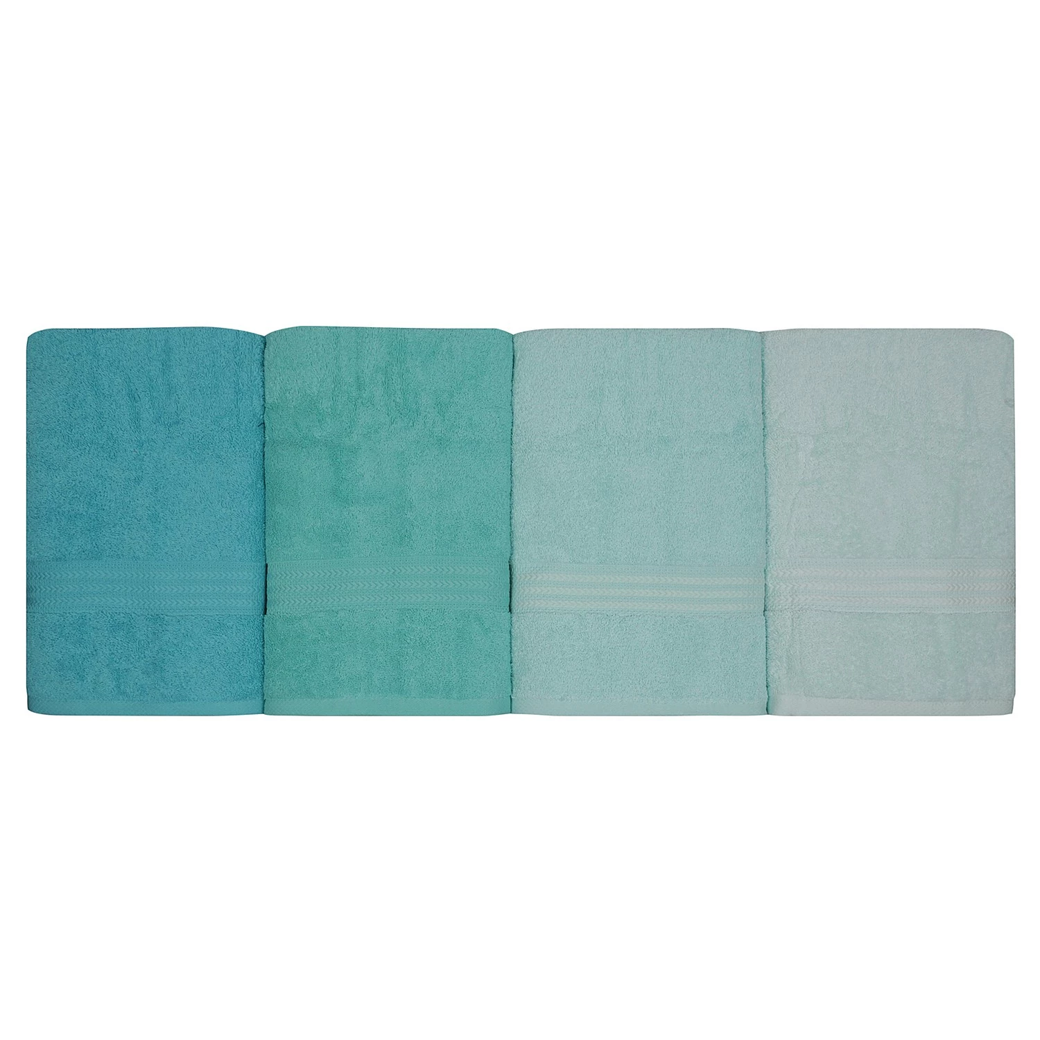Twentyfour Serviettes bain Rainbow III (lot de 4) - Coton - Menthe 5 Twentyfour Serviettes bain Rainbow III (lot de 4) - Coton - Menthe – Image 3