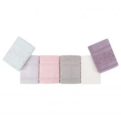 Twentyfour Serviettes Lucca (lot de 6) - Coton - Multicolore -Serviettes Soldes 1000329848 220307 031 DETAILS P000000001000329848