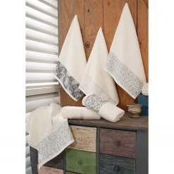 Twentyfour Serviettes Soft (lot de 6) - Coton - Crème