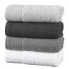 Twentyfour Serviettes Olivia (lot de 4) - Coton - Gris -Serviettes Soldes 1000329884 220307 010 IMAGE P000000001000329884