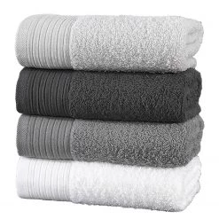 Twentyfour Serviettes Olivia (lot de 4) - Coton - Gris