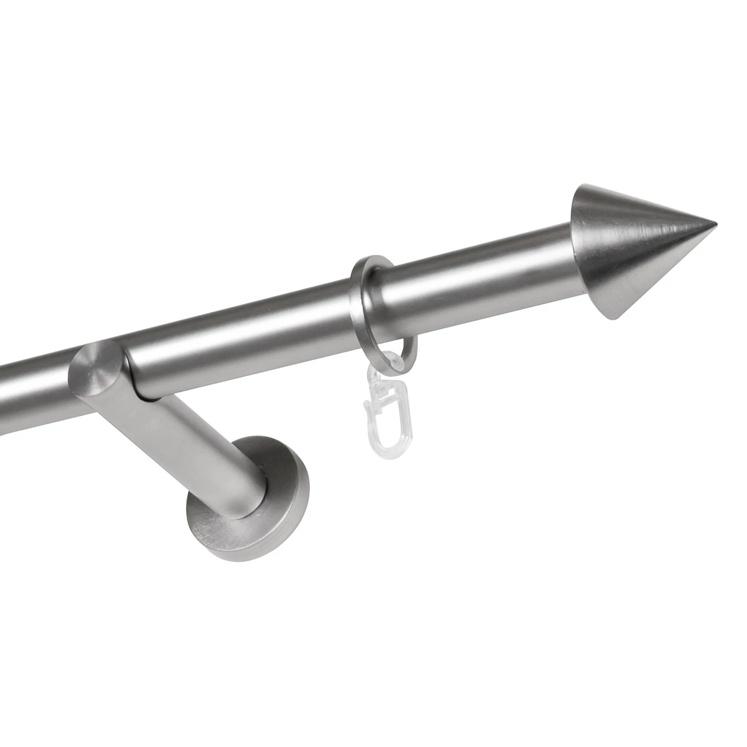 Mydeco Tringle à rideau 16 mm Cone - Zamak - Aspect inox - Largeur : 240 cm 3 Mydeco Tringle à rideau 16 mm Cone - Zamak - Aspect inox - Largeur : 240 cm