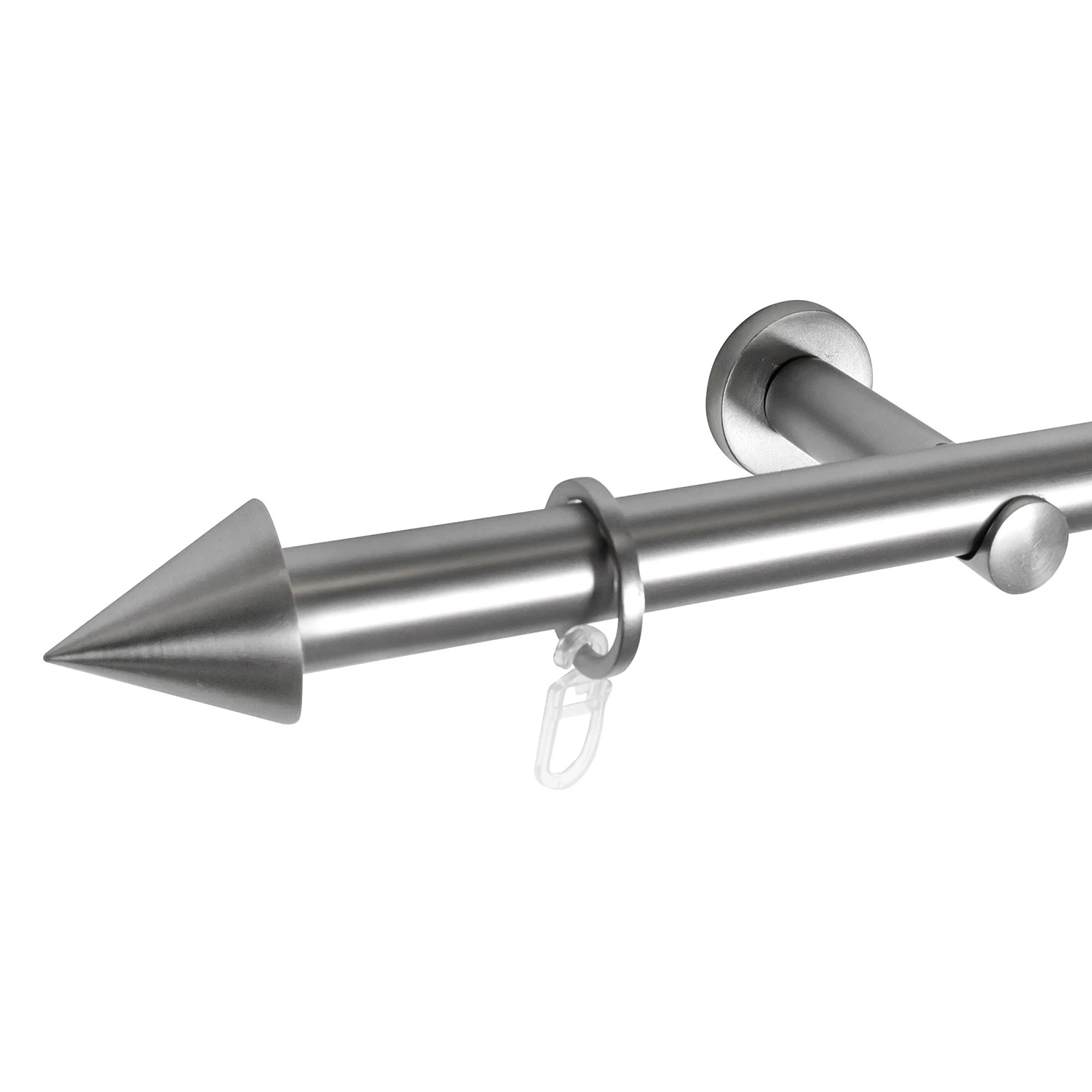 Mydeco Tringle à rideau 16 mm Cone - Zamak - Aspect inox - Largeur : 240 cm 6 Mydeco Tringle à rideau 16 mm Cone - Zamak - Aspect inox - Largeur : 240 cm – Image 4
