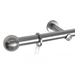 Mydeco Tringle à rideau 16 mm Ball - Zamak - Aspect inox - Largeur : 160 cm -Serviettes Soldes 1000330945 220210 030 DETAILS P000000001000330945