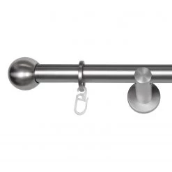Mydeco Tringle à rideau 16 mm Ball - Zamak - Aspect inox - Largeur : 160 cm -Serviettes Soldes 1000330945 220210 040 DETAILS P000000001000330945