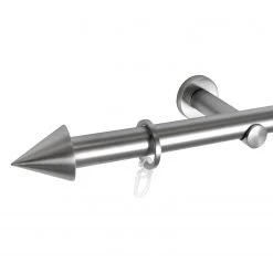 Mydeco Tringle à rideau 20 mm Cone - Zamak - Aspect inox - Largeur : 200 cm -Serviettes Soldes 1000330949 220210 030 DETAILS P000000001000330949