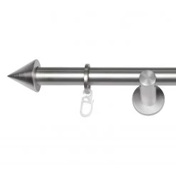 Mydeco Tringle à rideau 20 mm Cone - Zamak - Aspect inox - Largeur : 200 cm -Serviettes Soldes 1000330949 220210 040 DETAILS P000000001000330949