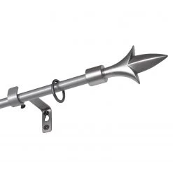 Mydeco Tringle à rideau Lance 13/16 mm - Zamak - Argenté
