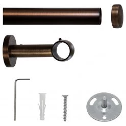 Mydeco Tringle à rideau 25 mm Cap/Noble - Zamak - Bronze - Largeur : 240 cm -Serviettes Soldes 1000330972 220210 050 DETAILS P000000001000330972