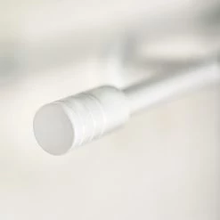 Mydeco Tringle à rideau ext. 16/19 Rillcube - Zamak - Blanc - Largeur : 120 cm -Serviettes Soldes 1000330977 220614 030 DETAILS P000000001000330977
