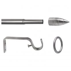 Mydeco Tringle à rideau Habito-Rillcardo 20 mm - Zamak - Aspect inox - Largeur : 240 cm -Serviettes Soldes 1000330978 220210 050 DETAILS P000000001000330978