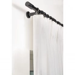 Mydeco Tringle à rideau ext. 16/19 Rillcube - Zamak - Noir - Largeur : 120 cm -Serviettes Soldes 1000330992 220210 021 MOOD DETAILS P000000001000330992 mood