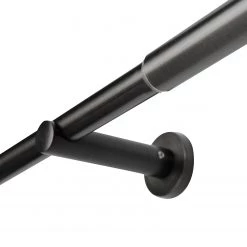 Mydeco Tringle à rideau ext. 16/19 Rillcube - Zamak - Noir - Largeur : 120 cm -Serviettes Soldes 1000330992 220210 050 DETAILS P000000001000330992