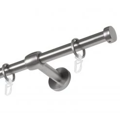 Mydeco Tringle à rideaux Cap-Noble extensible - Zamak - Acier inoxydable - Largeur : 210 cm