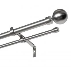 Mydeco Tringles à rideaux Habito/Ball II - Zamak - Aspect inox