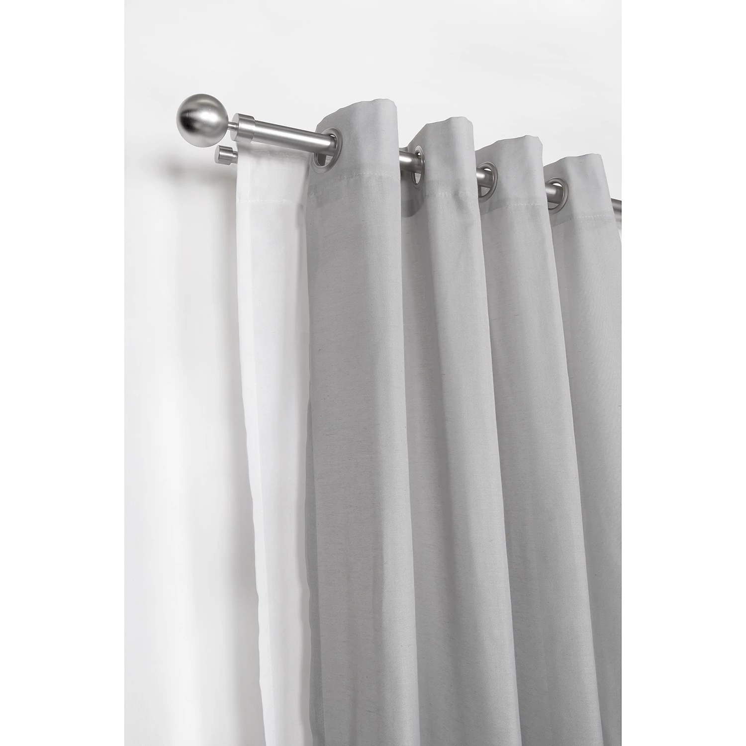 Mydeco Tringles à rideaux Habito/Ball II - Zamak - Aspect inox 4 Mydeco Tringles à rideaux Habito/Ball II - Zamak - Aspect inox – Image 2