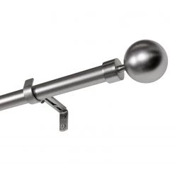 Mydeco Tringle à rideau Habito/Ball I - Zamak - Aspect inox