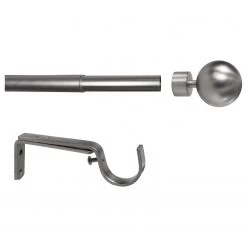 Mydeco Tringle à rideau Habito/Ball I - Zamak - Aspect inox -Serviettes Soldes 1000331005 220210 050 DETAILS P000000001000331005