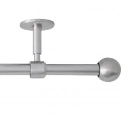 Mydeco Tringle à rideau 2en1 extensible - Zamak - Aspect inox - Largeur : 120 cm