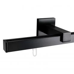 Mydeco Tringle à rideaux 20 mm Square - Zamak - Noir - Largeur : 120 cm -Serviettes Soldes 1000331012 220210 030 DETAILS P000000001000331012