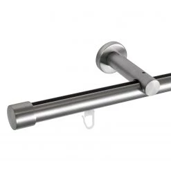 Mydeco Tringle à rideaux 20 mm Profilo - Zamak - Aspect inox - Largeur : 160 cm -Serviettes Soldes 1000331020 220210 030 DETAILS P000000001000331020