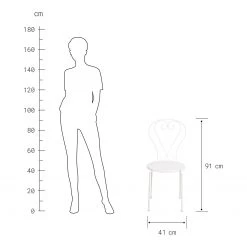 Butlers Chaise de jardin CENTURY I - Fer - Blanc -Serviettes Soldes 1000339626 220315 500 SKETCH DETAILS P000000001000339626 sketch