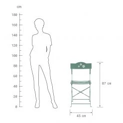 Butlers Chaise de jardin DAISY JANE - Fer - Vert -Serviettes Soldes 1000339645 220315 500 SKETCH DETAILS P000000001000339645 sketch