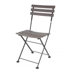 Butlers Chaise de jardin STREET LIFE - Acacia massif / Fer - Gris