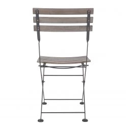 Butlers Chaise de jardin STREET LIFE - Acacia massif / Fer - Gris -Serviettes Soldes 1000339688 220315 032 DETAILS P000000001000339688