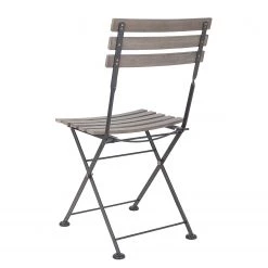 Butlers Chaise de jardin STREET LIFE - Acacia massif / Fer - Gris -Serviettes Soldes 1000339688 220315 033 DETAILS P000000001000339688