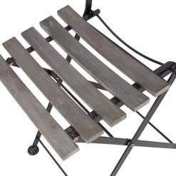 Butlers Chaise de jardin STREET LIFE - Acacia massif / Fer - Gris -Serviettes Soldes 1000339688 220315 035 DETAILS P000000001000339688