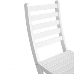 Butlers Chaise de jardin LODGE I - Partiellement en acacia massif - Blanc -Serviettes Soldes 1000339692 220315 033 DETAILS P000000001000339692