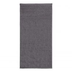 Kleine Wolke Serviette de toilette Via - Coton - Gris foncé - 100 x 50 cm