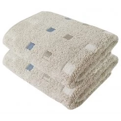 Framsohn Serviette de toilette Quattro (lot de 2) - Éponge - Cappuccino