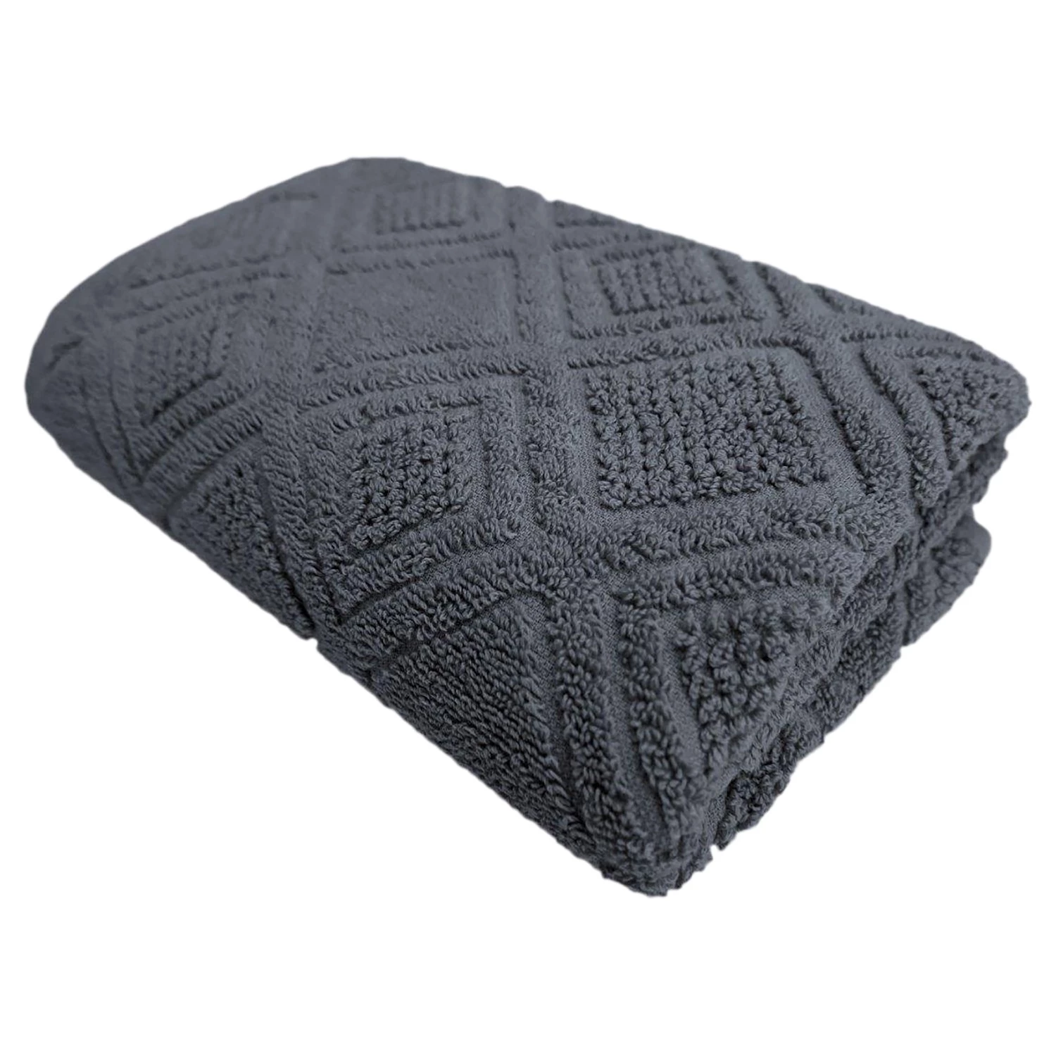 Framsohn Serviette de bain Mosaik - Éponge - Anthracite 3 Framsohn Serviette de bain Mosaik - Éponge - Anthracite