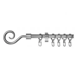 Lichtblick Tringle à rideaux Kringel II - Métal - Argenté