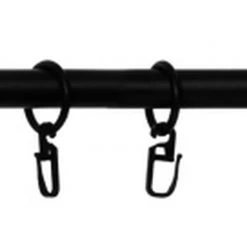 Lichtblick Tringle à rideaux Lilie I - Métal - Noir -Serviettes Soldes gardinenstange lilie 16 mm ausziehbar 150 265 x metall schwarz 1730958