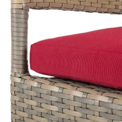 Chaises de jardin Felice (lot de 2) - Polyrotin anthracite / Rouge -Serviettes Soldes gartensessel felice 2er set polyrattan anthrazit rot 1544242