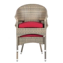 Serviettes Soldes -Serviettes Soldes gartensessel felice 2er set polyrattan anthrazit rot 1544254