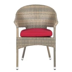 Chaises de jardin Felice (lot de 2) - Polyrotin anthracite / Rouge -Serviettes Soldes gartensessel felice 2er set polyrattan anthrazit rot 1544262