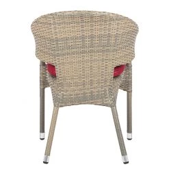 Chaises de jardin Felice (lot de 2) - Polyrotin anthracite / Rouge -Serviettes Soldes gartensessel felice 2er set polyrattan anthrazit rot 1544270