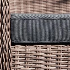 Chaises de jardin Villebon (lot de 2) - Tissu / Polyrotin - Anthracite / Marron -Serviettes Soldes gartensessel villebon 2er set webstoff polyrattan anthrazit braun 5132136