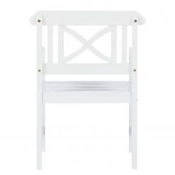 Chaise de jardin Eternal I - Blanc -Serviettes Soldes gartenstuhl eternal innocence akazie massiv weiss 3673717