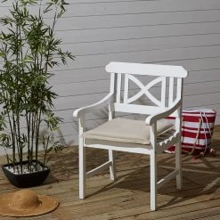 Chaise de jardin Eternal I - Blanc -Serviettes Soldes gartenstuhl eternal innocence akazie massiv weiss 3673749