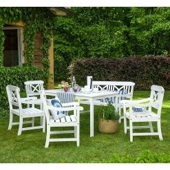 Chaise de jardin Eternal I - Blanc -Serviettes Soldes gartenstuhl eternal innocence akazie massiv weiss 4538188