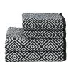 Twentyfour Serviette de toilette Day Diamond I - Étoffe de coton - Blanc / Noir -Serviettes Soldes handtuchset day diamond i 4 teilig baumwollstoff weiss schwarz 4646084