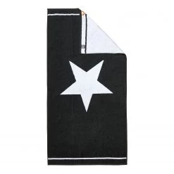 Twentyfour Serviette de toilette Day One Star I - Étoffe de coton - Blanc / Noir -Serviettes Soldes handtuchset day one star i 4 teilig baumwollstoff weiss schwarz 4645992