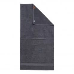 Twentyfour Set de 4 serviettes de toilette Deluxe - Étoffe de coton - Anthracite -Serviettes Soldes handtuchset deluxe 4 teilig baumwollstoff anthrazit 5027340
