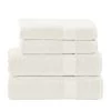 Twentyfour Set de 4 serviettes de toilette Deluxe - Étoffe de coton - Crème -Serviettes Soldes handtuchset deluxe 4 teilig baumwollstoff creme 5026932