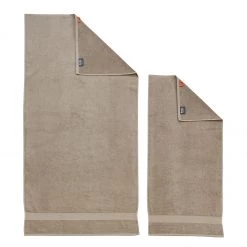 Twentyfour Set de 4 serviettes de toilette Deluxe - Étoffe de coton - Taupe -Serviettes Soldes handtuchset deluxe 4 teilig baumwollstoff taupe 5027312